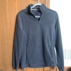 Fuzzy grey quarter zip